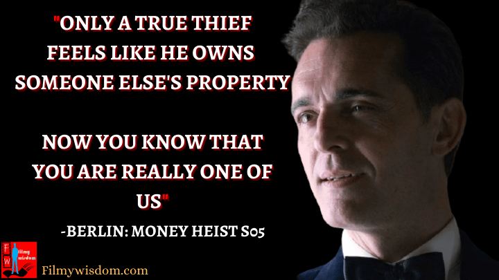 money heist quote by berlin